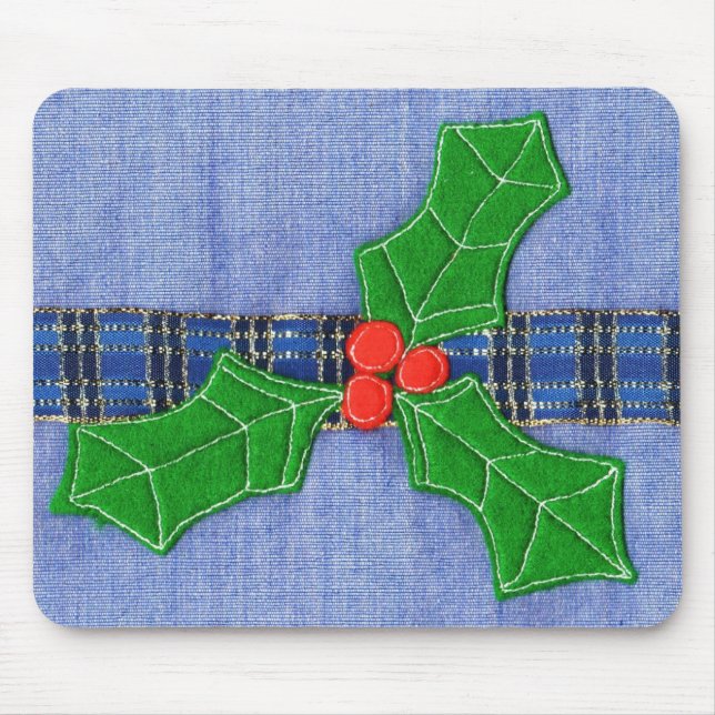 Alfombrilla De Ratón Navidades holly (Frente)