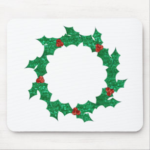 Alfombrilla De Ratón navidades holly wreath