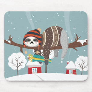 Alfombrilla De Ratón Navidades inteligentes Sloth