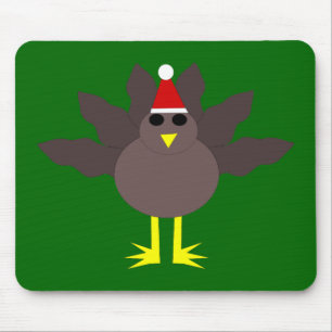 Alfombrilla De Ratón Navidades inteligentes Turkey Mousepad