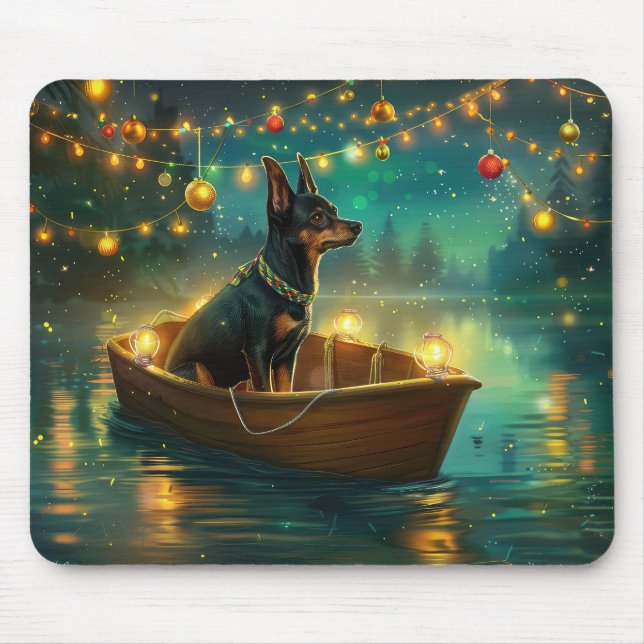 Alfombrilla De Ratón Navidades Kelpie australianos disfrutan del viaje  (Frente)
