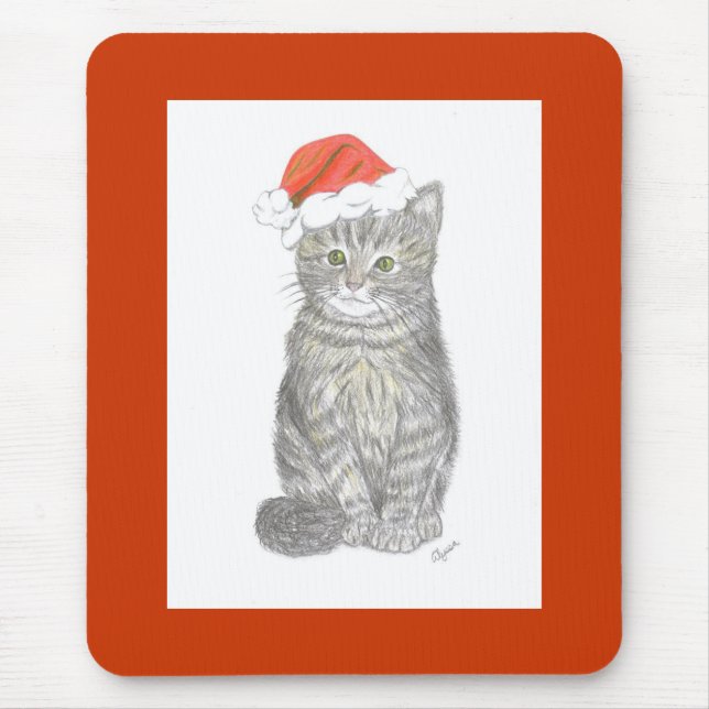 Alfombrilla De Ratón Navidades Kitten Mousepad (Frente)