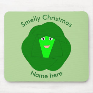 Alfombrilla De Ratón Navidades malolientes Brussels Sprout Mousepad