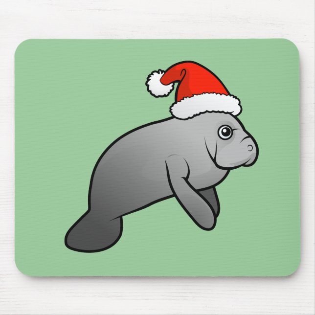 Alfombrilla De Ratón Navidades Manatee Santa (Frente)