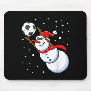 Alfombrilla De Ratón Navidades masculinos de snowman Soccer Goalie Sant
