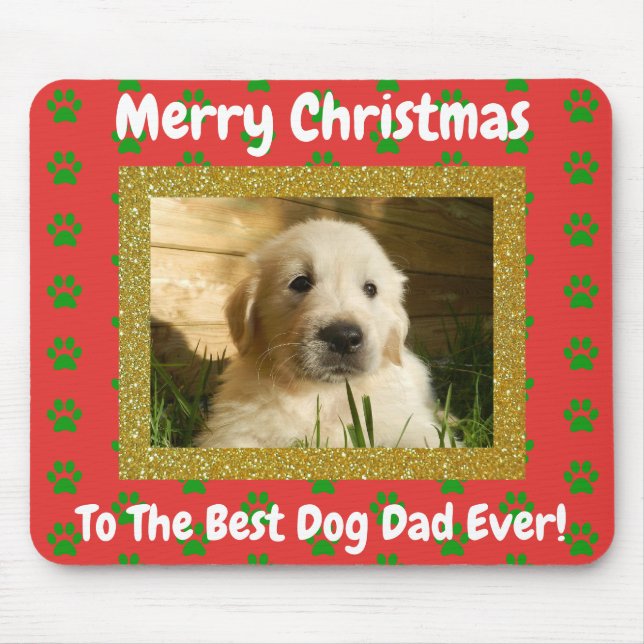 Alfombrilla De Ratón Navidades mejor perro papá Mascota foto (Frente)