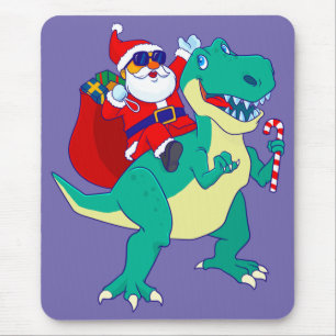 Alfombrilla De Ratón Navidades Niños Dinosaurios Santa T Navidad Amor D