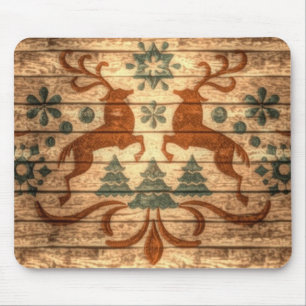 Alfombrilla De Ratón Navidades nórdicos de renos primitivos