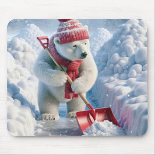 Alfombrilla De Ratón Navidades Oso Polar Con Calzado Rojo
