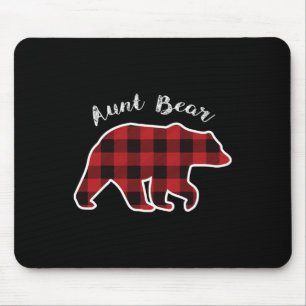 Alfombrilla De Ratón Navidades Pajama de Tía Bear Women Red Plaid
