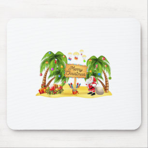 Alfombrilla De Ratón Navidades Palm Tree Xmas Tropical Coconut Luces P