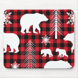 Alfombrilla De Ratón Navidades Patrón de oso Almohadilla de ratón