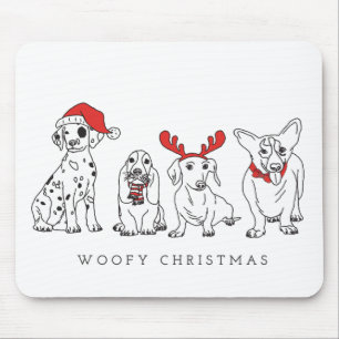 Alfombrilla De Ratón Navidades Perro Puns Santa Dogs Navidades Woofy