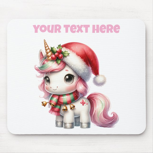 Alfombrilla De Ratón Navidades personalizados Unicorn Mousepad (Frente)