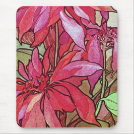Alfombrilla De Ratón Navidades Poinsettia Mousepad Almohadilla Mucha pa
