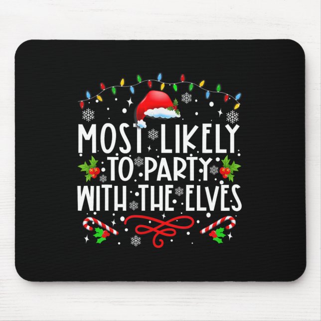 Alfombrilla De Ratón Navidades Que Coinciden Más Con Fiestas Con T (Frente)