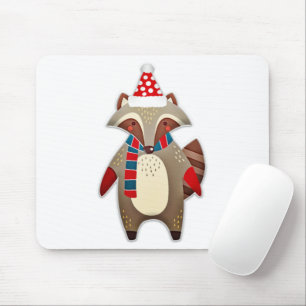 Alfombrilla De Ratón Navidades Raccoon Personalizado