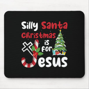 Alfombrilla De Ratón Navidades Religiosos, Silly Santa Navidades Es Par