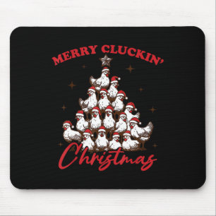 Alfombrilla De Ratón Navidades Retro De Cluckin De Arbol De Pollo Y