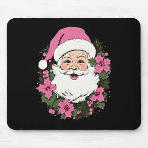 Alfombrilla De Ratón Navidades rosados de época Santa Claus Merry Xmas