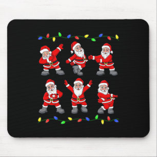 Alfombrilla De Ratón Navidades Santa Claus Dancing Tree iluminan a niño