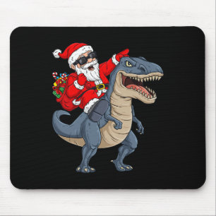 Alfombrilla De Ratón Navidades Santa Claus Riding Dinosaur T Rex Boys K