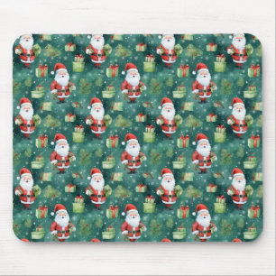Alfombrilla De Ratón Navidades Santa Claus Seamless Pattern-82909