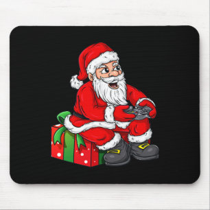 Alfombrilla De Ratón Navidades Santa Claus Video Gamer Controller Boys