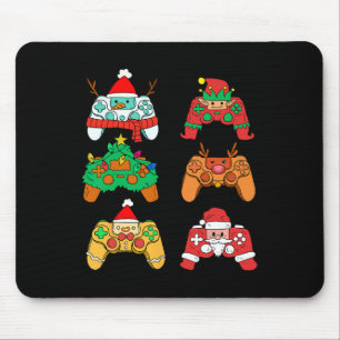 Alfombrilla De Ratón Navidades Santa Elf Gaming Controllers Gamer Xmas