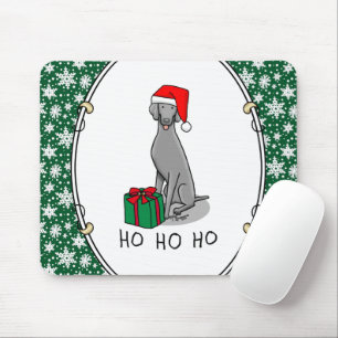 Alfombrilla De Ratón Navidades Santa Hat Weimaraner Dog (gris 1) Cute