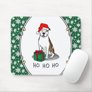 Alfombrilla De Ratón Navidades Santa Pit Bull (izquierda romano le whit