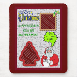 Alfombrilla De Ratón Navidades Santa & Tree Añadir fotos