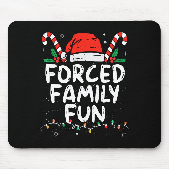 Alfombrilla De Ratón Navidades sarcásticos de familias forzadas diverti (Frente)