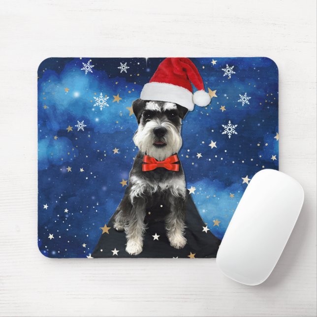 Alfombrilla De Ratón Navidades Schnauzer (Con ratón)
