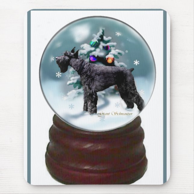 Alfombrilla De Ratón Navidades Schnauzer gigantes (Frente)