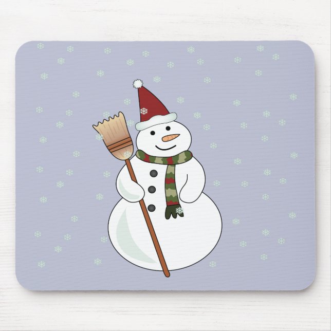 Alfombrilla De Ratón Navidades Snowman Mousepad (Frente)