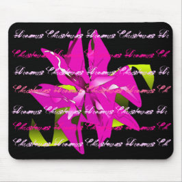 Alfombrilla De Ratón Navidades Soñan En Poinsettia Rosa I