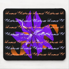 Alfombrilla De Ratón Navidades Sueños En Poinsettia Azul I