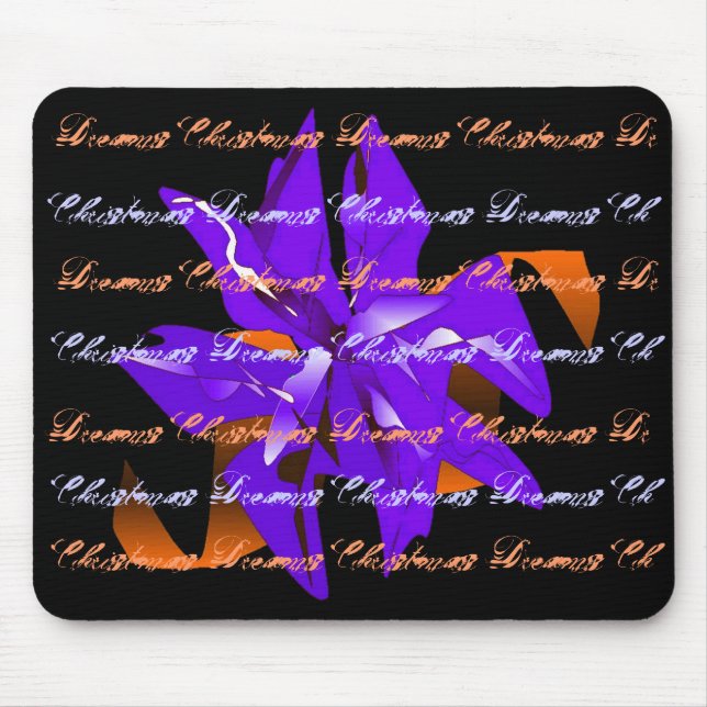 Alfombrilla De Ratón Navidades Sueños En Poinsettia Azul I (Frente)