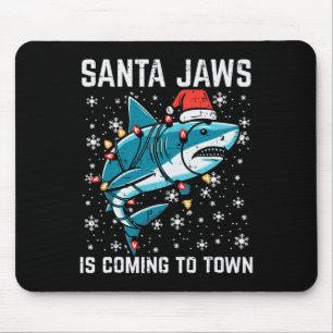 Alfombrilla De Ratón Navidades Tiburón Santa Jaws Navidad Hombres Niños