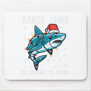 Alfombrilla De Ratón Navidades Tiburón Santa Jaws Navidad Hombres Niños
