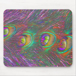 Alfombrilla De Ratón Navidades Tinsel Peacock Feathers Mousepad
