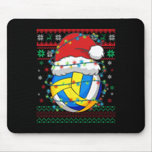 Alfombrilla De Ratón Navidades Voleibol Navidad Gorra Deportivo Santa