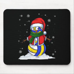 Alfombrilla De Ratón Navidades Voleibol Snowman Navidad Voleibol deport