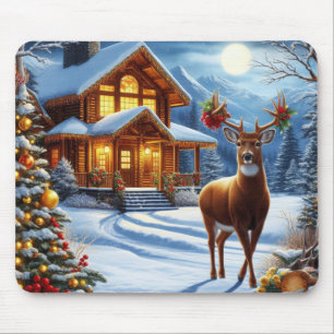 Alfombrilla De Ratón Navidades/Winter Deer Lodge