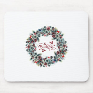 Alfombrilla De Ratón Navidades Wreath CREE Típografía