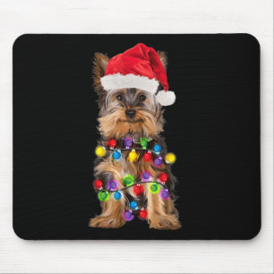 Alfombrilla De Ratón Navidades Yorkie Dog Santa Hat Navidades de Yorksh