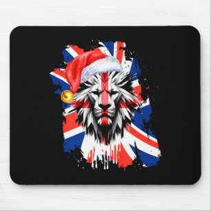 Alfombrilla De Ratón Navideño Británico Patriótico Bandera Uk Inglesa P