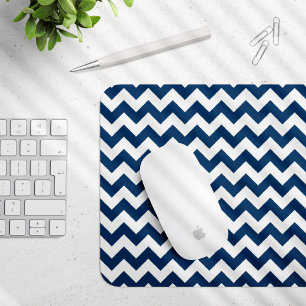 Alfombrilla De Ratón Navy Zigzag, Navy Chevron, patrón geométrico