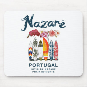 Alfombrilla De Ratón Nazaré Portugal Surfing Antiguo _4